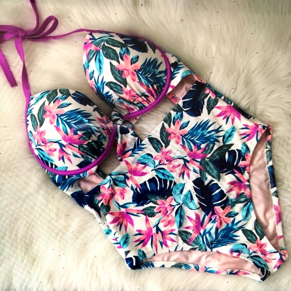 Shade & Shore Monokini Hibiscus Underwire 36DD